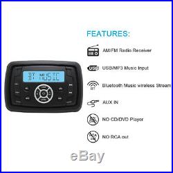 12V Marine FM/AM Boat Bluetooth Radio stereo+4inch Boat speakers+fm/am antenna