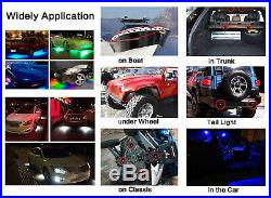 16 Pods RGB LED Multi-Color Offroad Rock Lights Strobe Wireless Bluetooth Trucks