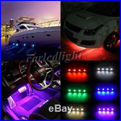 16 RGB LED Rock Light Offroad Wireless Bluetooth Music Controller Under-Carriage