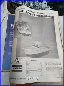 1960s Lindberg CHRIS CRAFT 40' SPORT FISHERMAN Radio Control BOAT MODEL KIT1/16