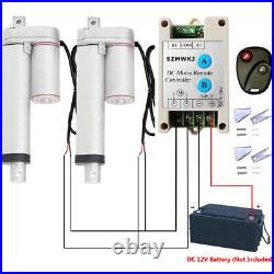 2 Linear Actuators 6 Stroke 330lbs DC 12V With Wireless Control Kits for Car Boat