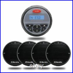 3 Boat Hot Tub Speakers Audio 4 Waterproof Marine Bluetooth Boat Radio MP3 USB