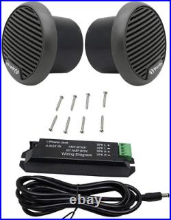 3 Inch Marine Bluetooth Speakers Boat Motorcycle Hot Tub Stereo with Max Power