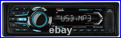 400W Amplifier, 6 Black 6.5 Boat Speakers& BOSS Marine USB Bluetooth iPod Radio