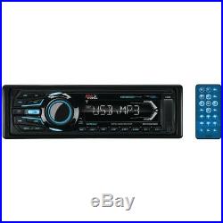 400W Amplifier, 6 Black 6.5 Boat Speakers& BOSS Marine USB Bluetooth iPod Radio