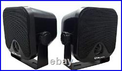 4Surface Mount Boat Speakers Aerial+Marine Gauge AM/FM Bluetooth Radio USA