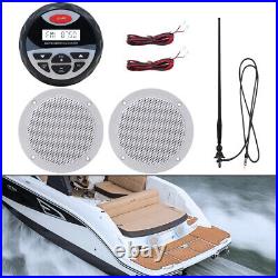 4 Boat Marine Speakers +4 Marine Bluetooth Stereo Radio Audio +AM FM Aerial US