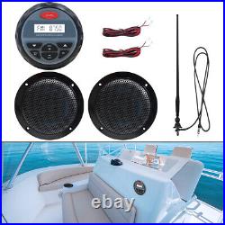 4 Boat Speakers +Marine Radio Bluetooth Audio Stereo Mp3 Player+ FM AM Antenna