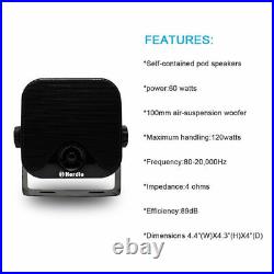 4 Heavy Duty Speakers+Marine Boat Radio Bluetooth Stereo Receiver+FM AM Antenna