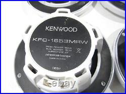 4 Kenwood KFC-1653MRW 6.5 6-1/2 Inch 2-Way Marine Boat Radio Speaker 2 Pairs