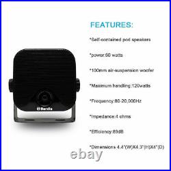 4 Marine Boat FM/AM Radio Bluetooth Stereo Receiver+4 Heavy Duty Boat Speakers