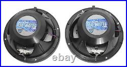 (4) Rockville 8 Black Marine LED Speakers+Bluetooth Receiver+Amplifier+Amp Kit