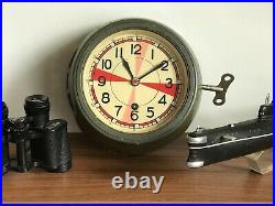 5-ChMM3E 1958 USSR Submarine U-Boat /Ship Cabin Radio Room Deck-House Clock