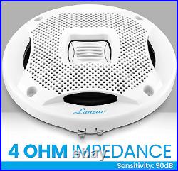 6.5 Dual Waterproof Marine Speakers 4Ohm Outdoor Car/Boat Radio Stereo 400W