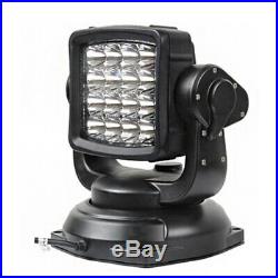 80W LED 360° Searchlight Truck Boat Car Marine Wireless Spotlight Remote Control