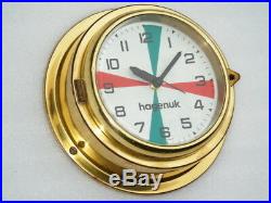 All Brass Hagenuk Ships Boat Yacht Marine Navigation Radio Room Quartz Clock