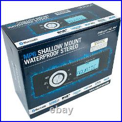 Aquatic Av Mp6 Shallow-mount Waterproof Bluetooth Stereo Din-size Marine Radio