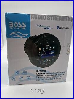 BOSS Audio MGV500B Bluetooth Enabled In Dash Marine Gauge AM/FM Receiver Color S