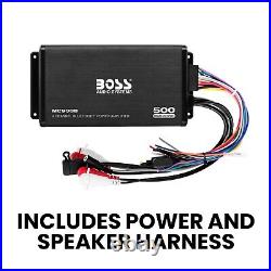 BOSS Audio Systems ASK904B. 64 Boat 6.5 Speakers Amplifier Bluetooth Remote