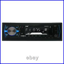 Black Pyle USB Bluetooth Boat Radio, 3.5 Box Speakers, 4 Marine 6.5 Speakers