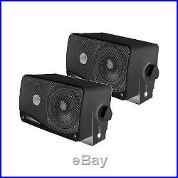 Black Pyle USB Bluetooth Boat Radio, 3.5 Box Speakers, 4 Marine 6.5 Speakers
