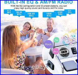 Bluetooth Marine Boat Radio Receiver Waterproof Gauge Stereo System HD LCD Aux