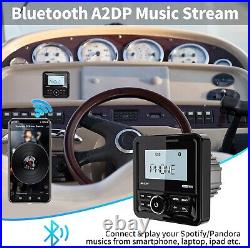 Bluetooth Marine Digital Media Receiver 2.8 LCD Display Waterproof Boat Rad