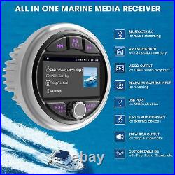 Bluetooth Marine Gauge Radio Receiver Waterproof Boat Stereo Digital Mult