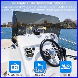 Bluetooth Marine Radio Boat Stereo Waterproof Audio Receiver Digital Grade Play