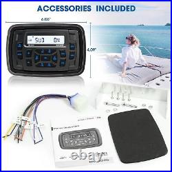 Bluetooth Marine Radio Receiver Waterproof 200 Watts Boat Stereo Head Unit