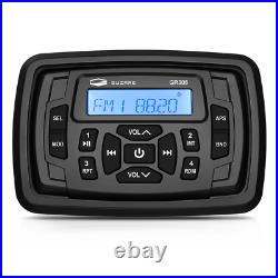 Boat Bluetooth Audio Receiver Marine Stereo System unit FM AM Radio for ATV UTV