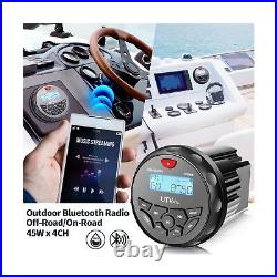 Boat Bluetooth Marine Stereo Radio Boat Radio AM FM Tuner Bluetooth Streaming