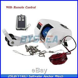 Boat Electric Anchor Winch With Remote Wireless Control Kit Marine Saltwater