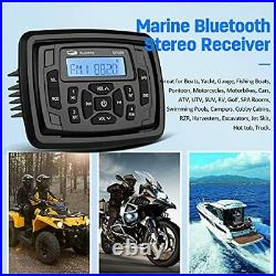 Boat Marine Radio and 4 inch Speakers Audio System Package Waterproof White