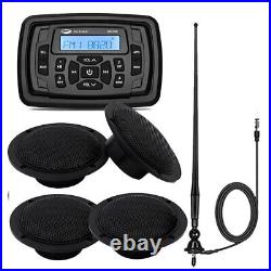 Boat Marine Radio and Speakers Audio System Package Waterproof MP3 USB AM F