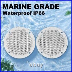 Boat Radio Marine Audio Receiver + 4 60W Waterproof Stereo Speakers + Antenna