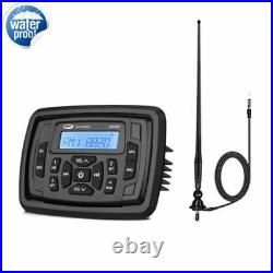 Boat Stereo Bluetooth Receiver FM AM Radio + Marine FM AM Radio Antenna