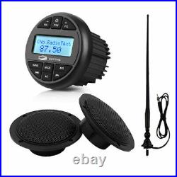 Boat Stereo System Speakers Bluetooth Marine Waterproof Receiver Audio Sound Kit