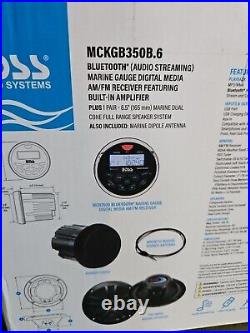 Boss Audio Mckgb350b. 6 Marine Gauge Radio with Marine Antenna