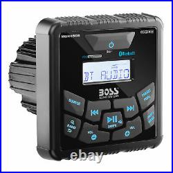 Boss Gauge Marine Bluetooth MP3 Radio Stereo Boat Audio Receiver Player (6 Pack)