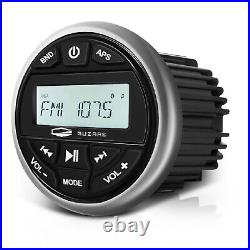 Car Audio System Weatherproof Marine Gauge Receiver, Bluetooth, USB, AM/FM Radio