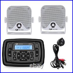 Car Bluetooth Sound System Receiver Stereo and Boat Speakers Unit and USB Cable