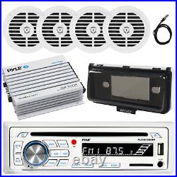 Complete Boat Package CD MP3 USB Player 4 Speakers 400Watt amp & Cover +Antenna