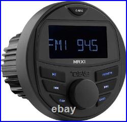 DS18 MRX1 Bluetooth Marine Boat Powersport Head Unit Round Radio Stereo with USB