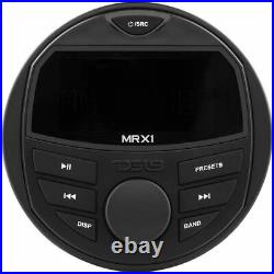 DS18 MRX1 Bluetooth Marine Boat Powersport Head Unit Round Radio Stereo with USB