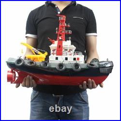 Fistone RC Seaport Boat 2.4G Workboat Tugboat 5CH Radio Control Fireboat 9v Toys
