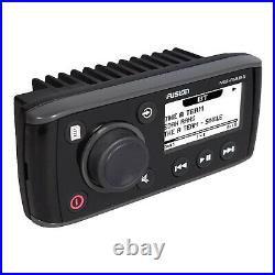Fusion MS-RA55 Bluetooth Radio, 2x 6.5 150W Black Boat Speaker, Wire, Antenna