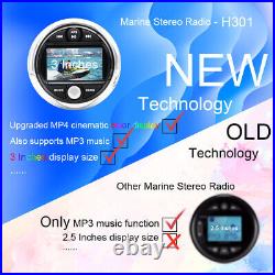 GUZARE Stereo Radio Mp4 Player Digital Media Bluetooth Receiver for ATV UTV Boat