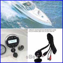 Gauge Hole Marine Radio Stereo Watertight Audio MP3 Boat Receive Bluetooth USB