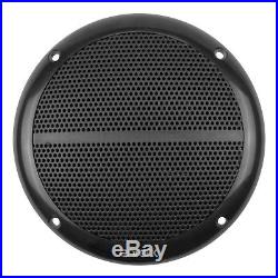 Guage Style Boat Bluetooth Black Radio, 4x Black Marine 6.5 Speakers, Antenna
